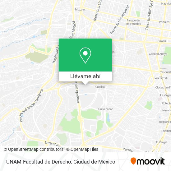 Mapa de UNAM-Facultad de Derecho