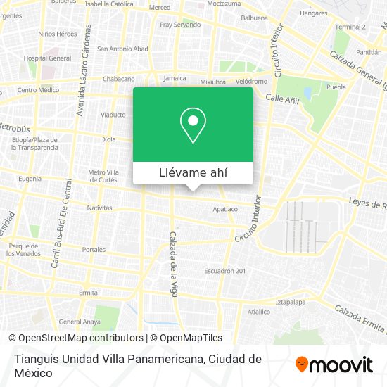 Mapa de Tianguis Unidad Villa Panamericana