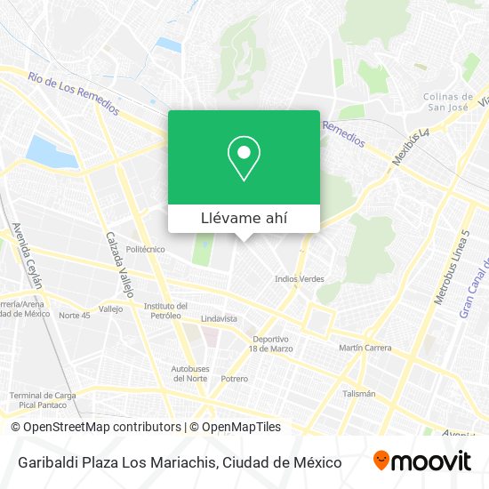 Mapa de Garibaldi Plaza Los Mariachis