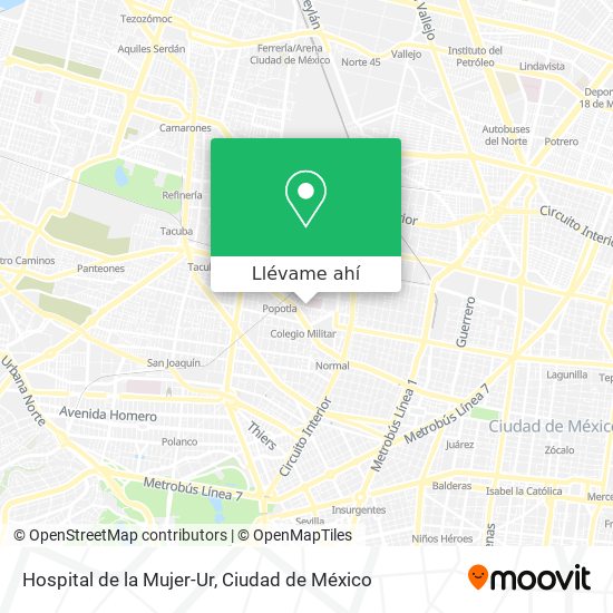 Mapa de Hospital de la Mujer-Ur