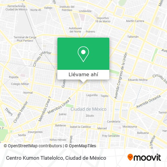 Mapa de Centro Kumon Tlatelolco