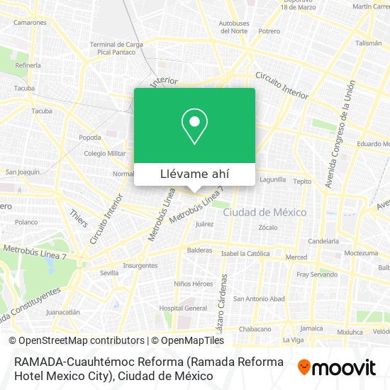 Mapa de RAMADA-Cuauhtémoc Reforma (Ramada Reforma Hotel Mexico City)