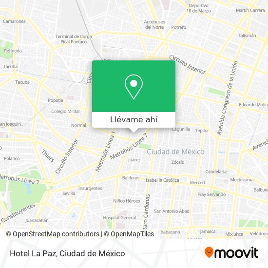 Mapa de Hotel La Paz