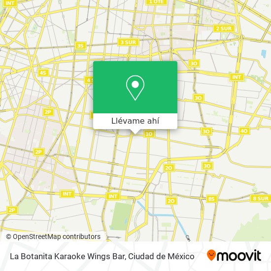 Mapa de La Botanita Karaoke Wings Bar