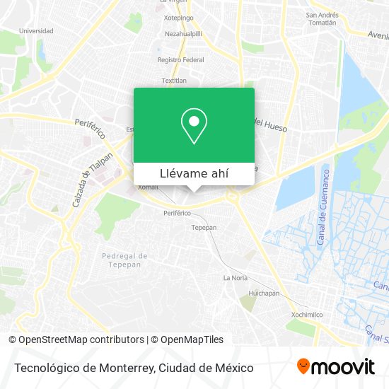 Mapa de Tecnológico de Monterrey