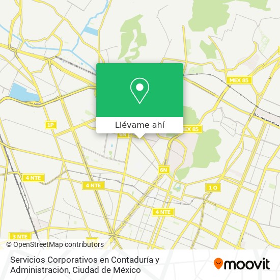 Mapa de Servicios Corporativos en Contaduría y Administración