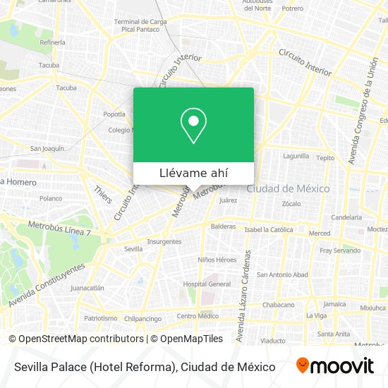 Mapa de Sevilla Palace (Hotel Reforma)