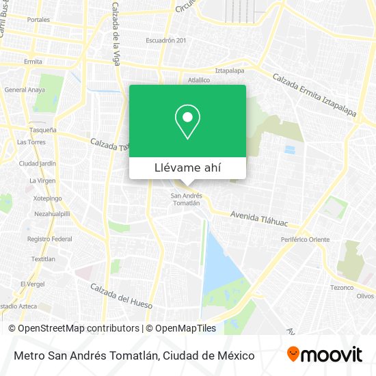 Mapa de Metro San Andrés Tomatlán
