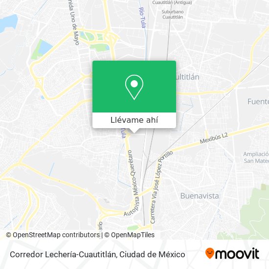 Mapa de Corredor Lechería-Cuautitlán