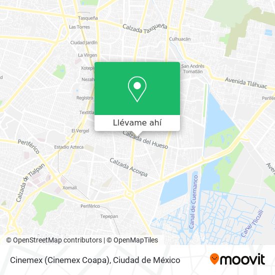 Mapa de Cinemex (Cinemex Coapa)