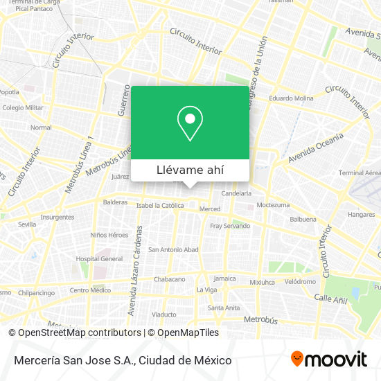 Mapa de Mercería San Jose S.A.