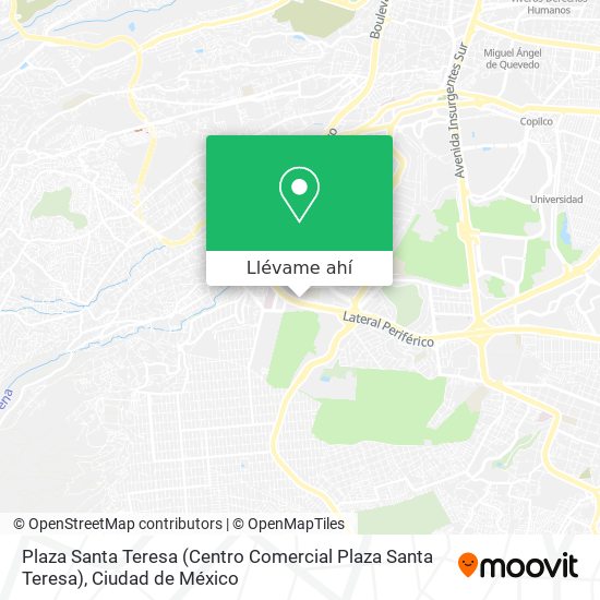 Cómo llegar a Plaza Santa Teresa (Centro Comercial Plaza Santa Teresa) en  Alvaro Obregón en Autobús?