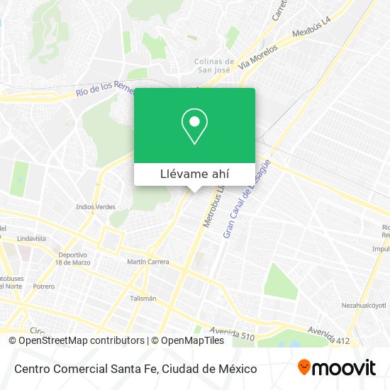 Mapa de Centro Comercial Santa Fe