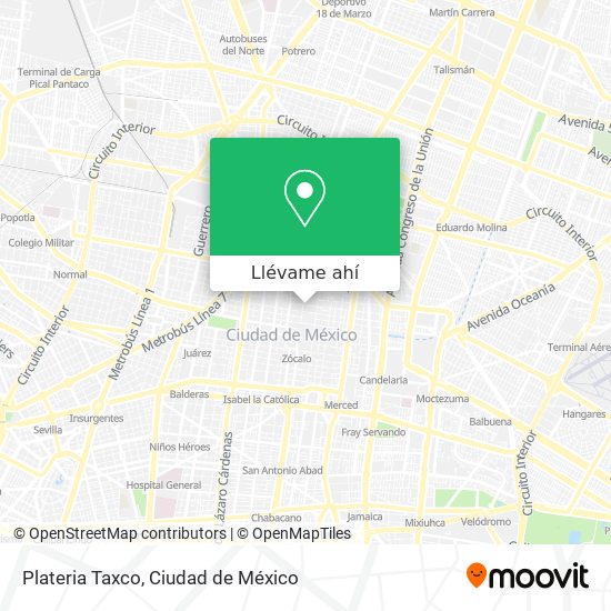 Mapa de Plateria Taxco