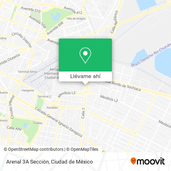 Mapa de Arenal 3A Sección