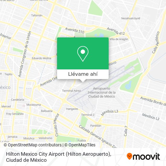 Mapa de Hilton Mexico City Airport (Hilton Aeropuerto)