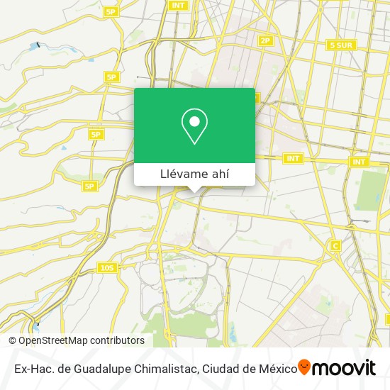 Mapa de Ex-Hac. de Guadalupe Chimalistac