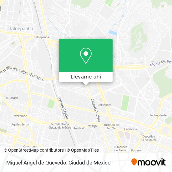 Mapa de Miguel Angel de Quevedo