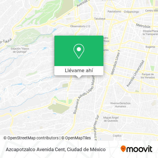 Mapa de Azcapotzalco Avenida Cent
