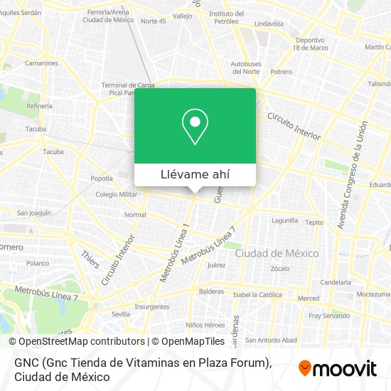 Mapa de GNC (Gnc Tienda de Vitaminas en Plaza Forum)