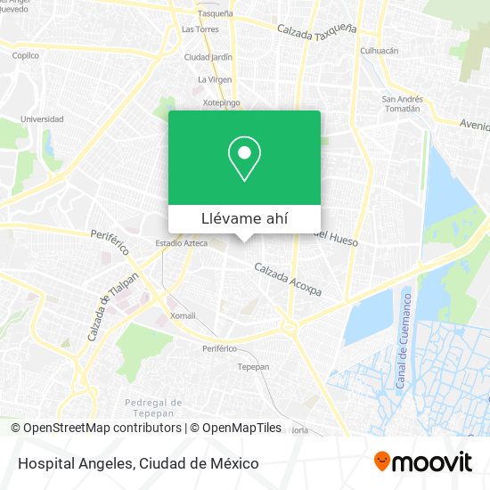 Mapa de Hospital Angeles
