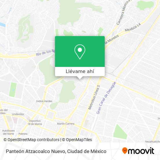 Mapa de Panteón Atzacoalco Nuevo