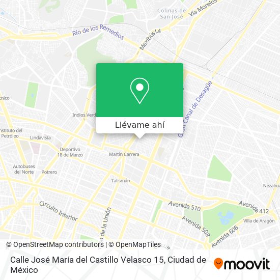Mapa de Calle José María del Castillo Velasco 15