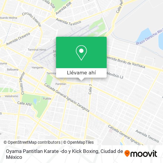 Mapa de Oyama Pantitlan Karate -do y Kick Boxing