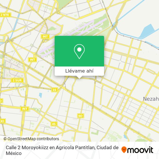 Mapa de Calle 2 Moroyokiizz en Agricola Pantitlan