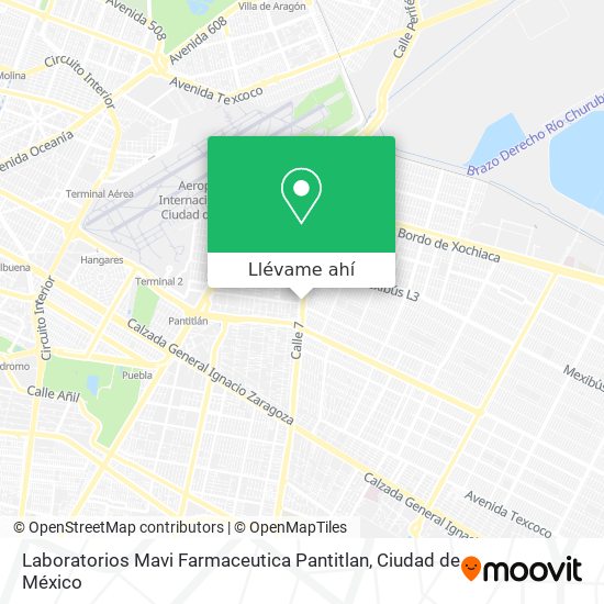 Mapa de Laboratorios Mavi Farmaceutica Pantitlan