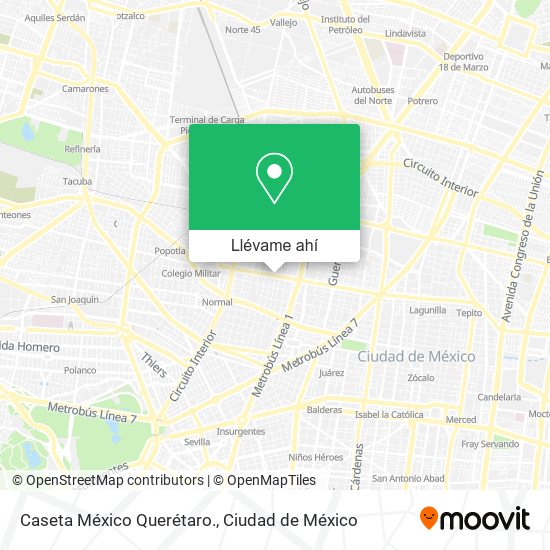 Mapa de Caseta México Querétaro.