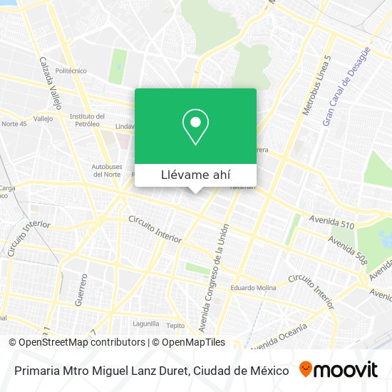 Mapa de Primaria Mtro Miguel Lanz Duret