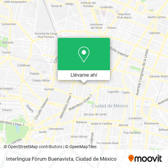Mapa de Interlingua Fórum Buenavista