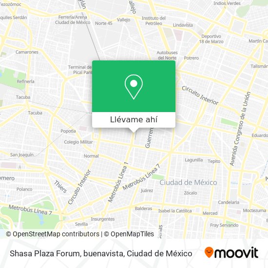Mapa de Shasa Plaza Forum, buenavista