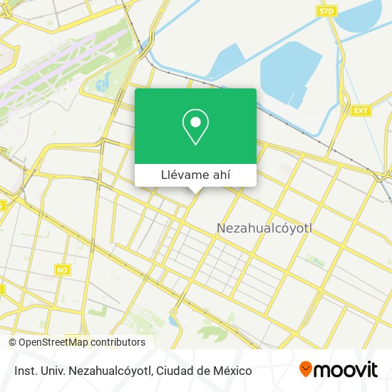 Mapa de Inst. Univ. Nezahualcóyotl