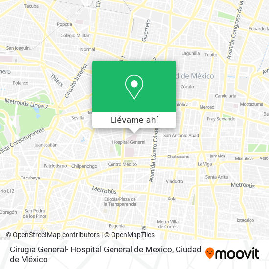 Mapa de Cirugía General- Hospital General de México