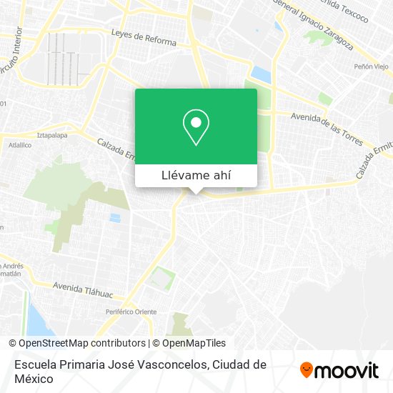 Mapa de Escuela Primaria José Vasconcelos