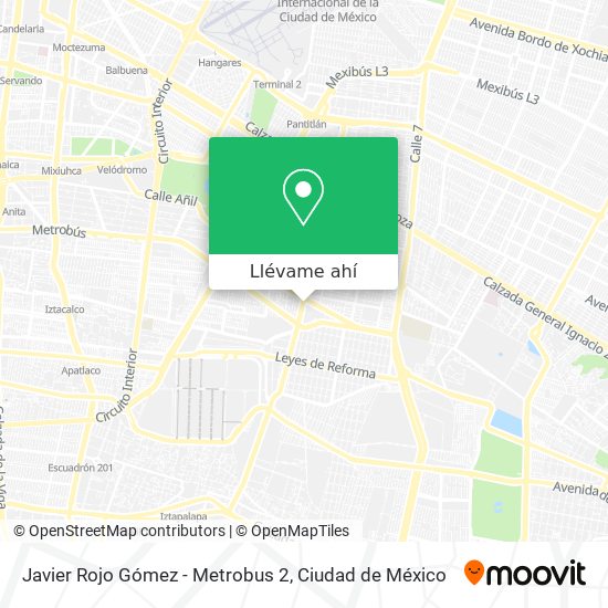 Mapa de Javier Rojo Gómez - Metrobus 2