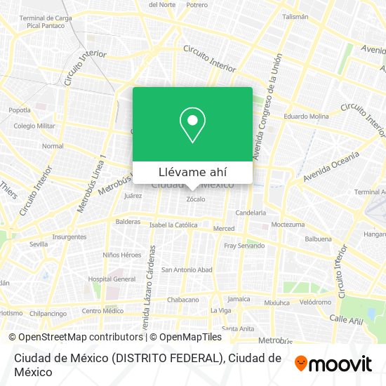 Mapa de Ciudad de México (DISTRITO FEDERAL)