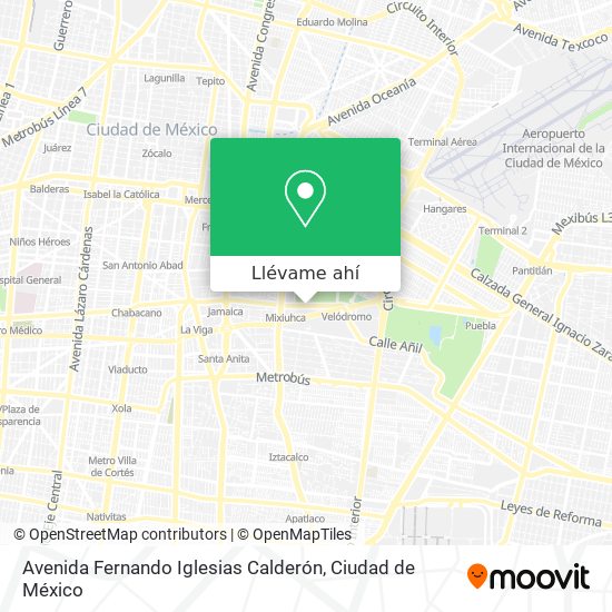 Mapa de Avenida Fernando Iglesias Calderón