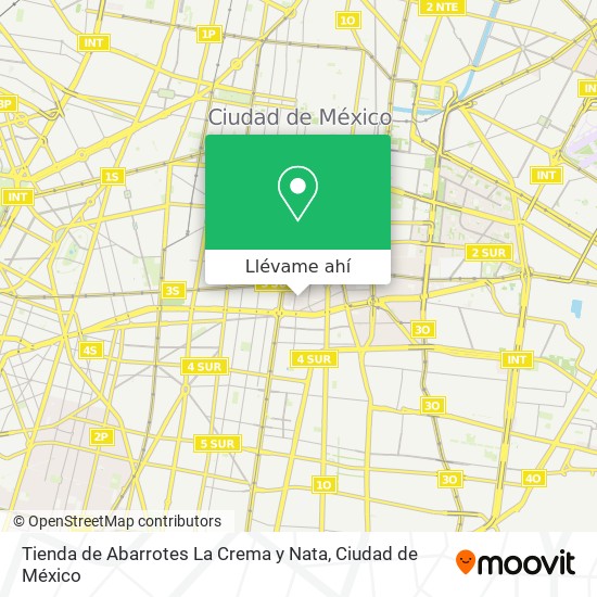 Mapa de Tienda de Abarrotes La Crema y Nata