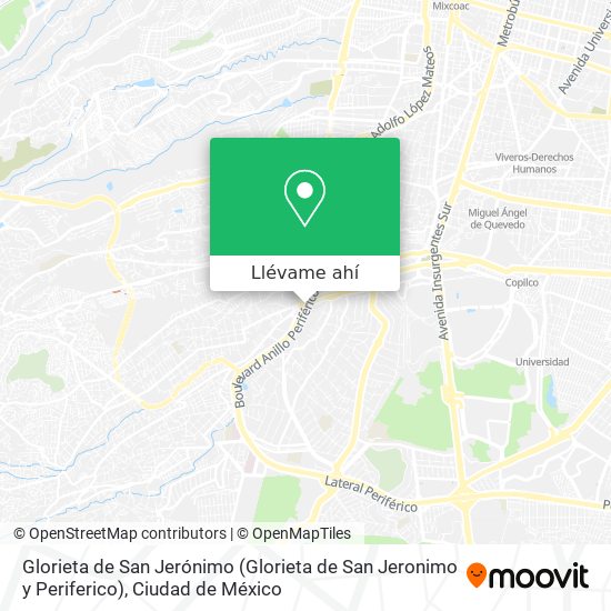 Mapa de Glorieta de San Jerónimo (Glorieta de San Jeronimo y Periferico)