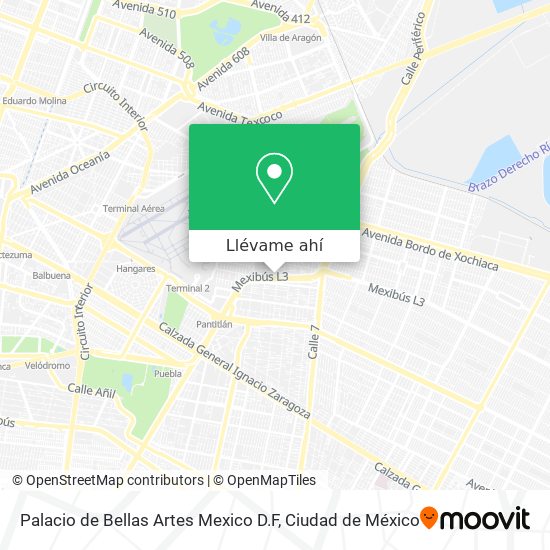 Mapa de Palacio de Bellas Artes Mexico D.F