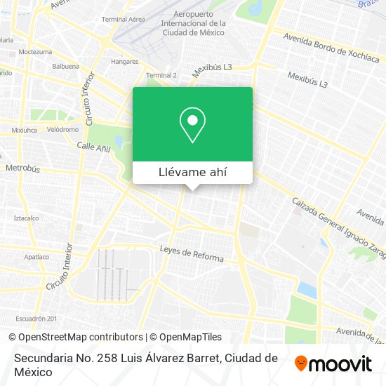 Mapa de Secundaria No. 258 Luis Álvarez Barret