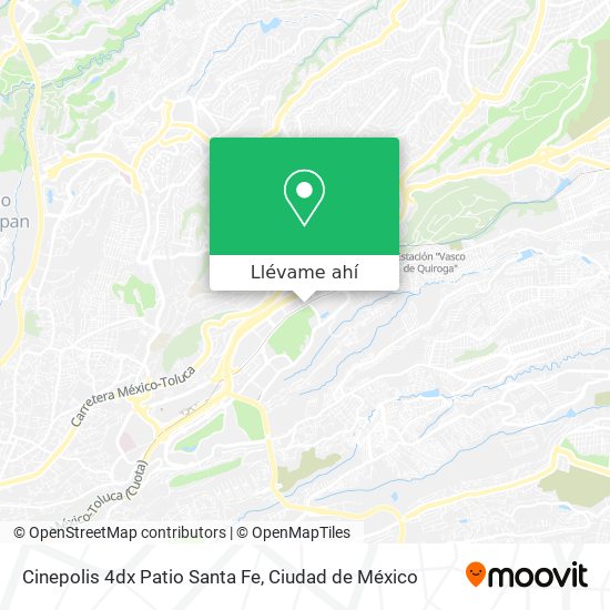 Mapa de Cinepolis 4dx Patio Santa Fe
