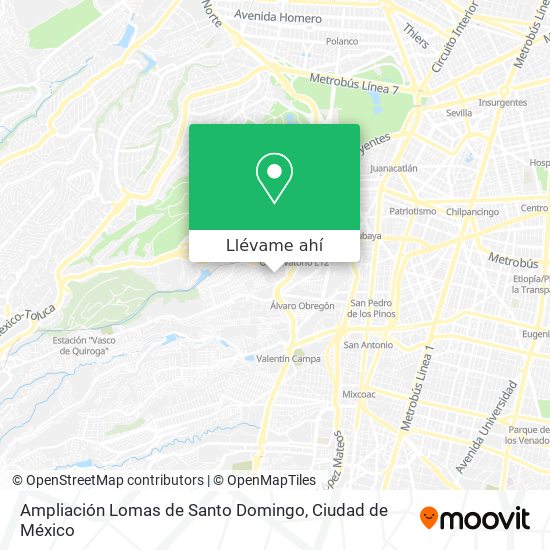Mapa de Ampliación Lomas de Santo Domingo