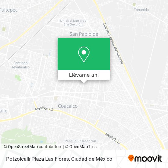 Mapa de Potzolcalli Plaza Las Flores