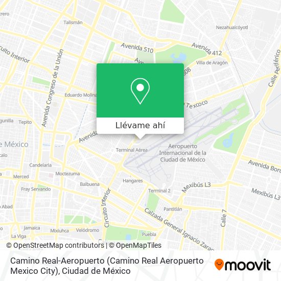 Mapa de Camino Real-Aeropuerto (Camino Real Aeropuerto Mexico City)