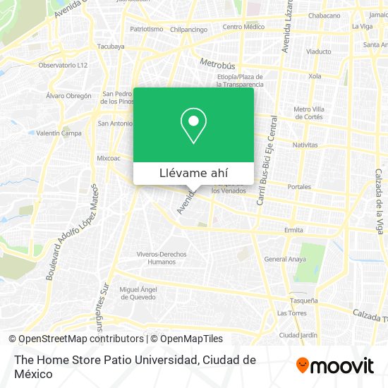 Mapa de The Home Store Patio Universidad