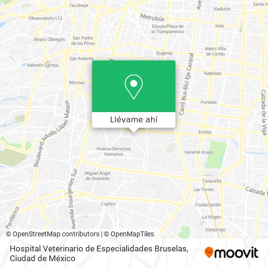 Mapa de Hospital Veterinario de Especialidades Bruselas
